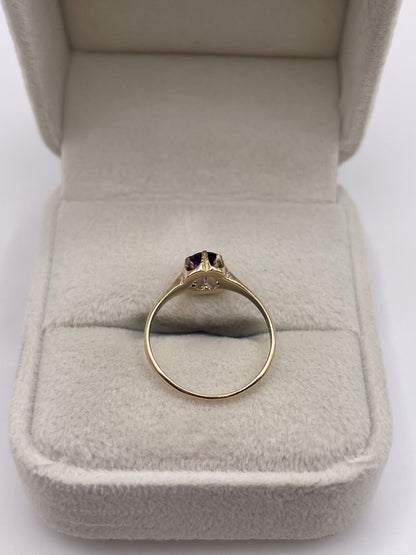 9ct gold amethyst ring