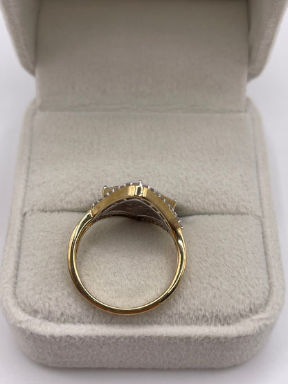 9ct gold diamond cluster ring