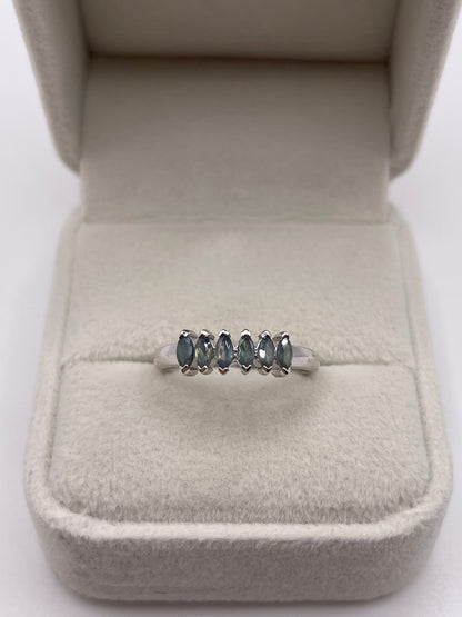 9ct white gold alexandrite ring
