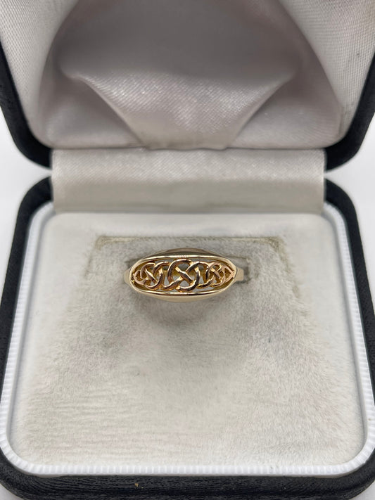 Clogau 9ct two tone gold Celtic ring