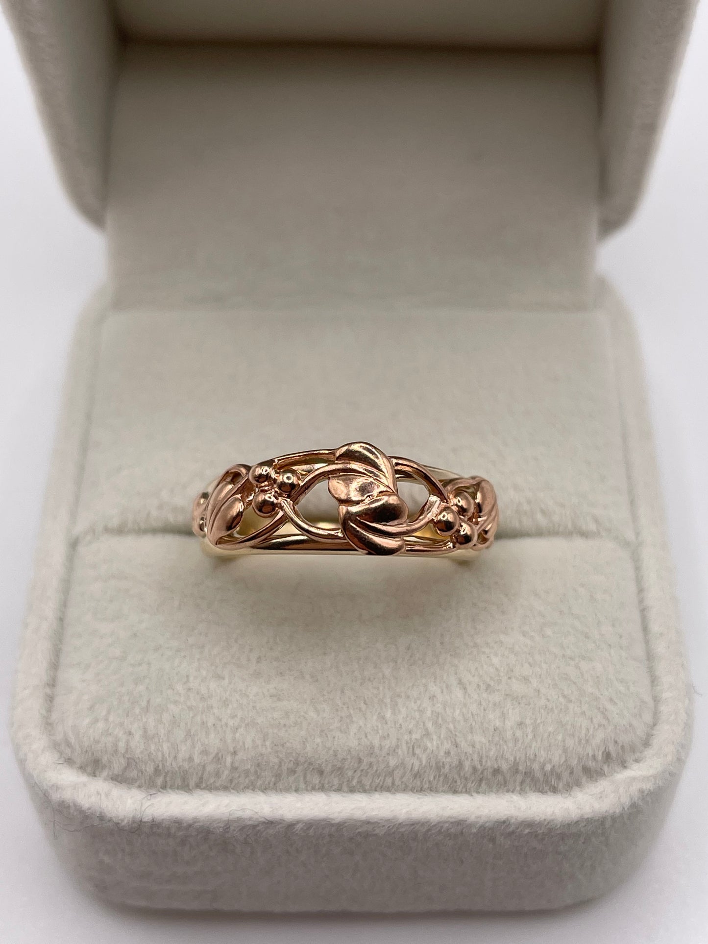 Clogau 9ct two tone gold ring