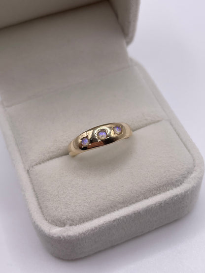 9ct gold opal gypsy ring