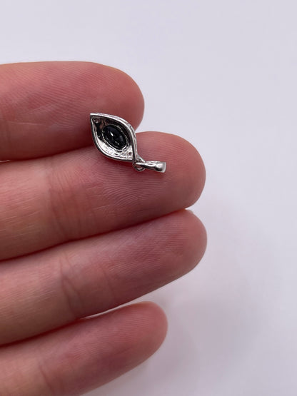 9ct white gold sapphire and diamond pendant