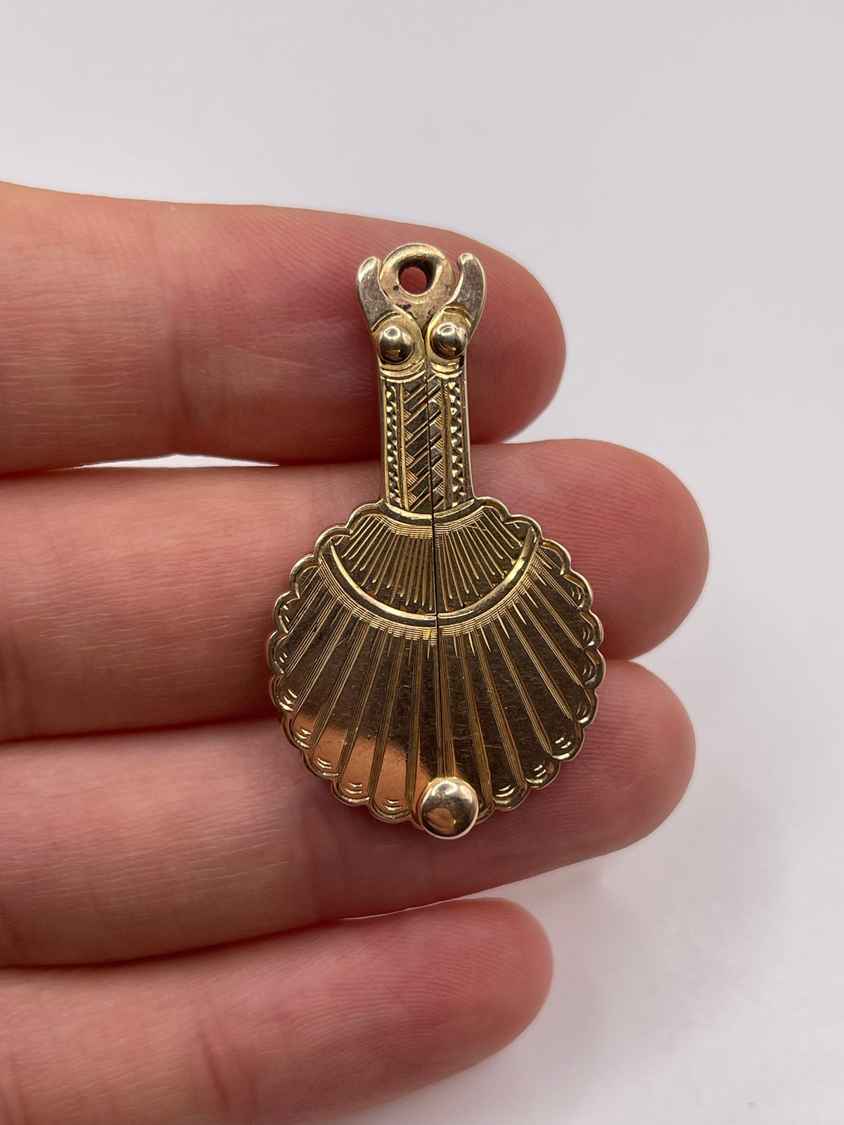 Antique 9ct rose gold locket pendant