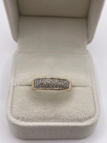 9ct gold diamond cluster ring