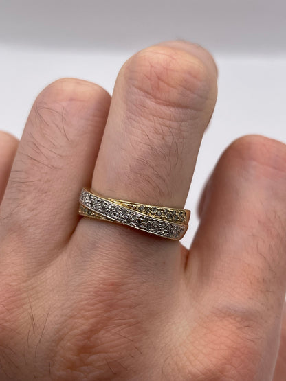 9ct gold diamond cluster ring
