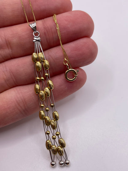 9ct two tone gold necklace