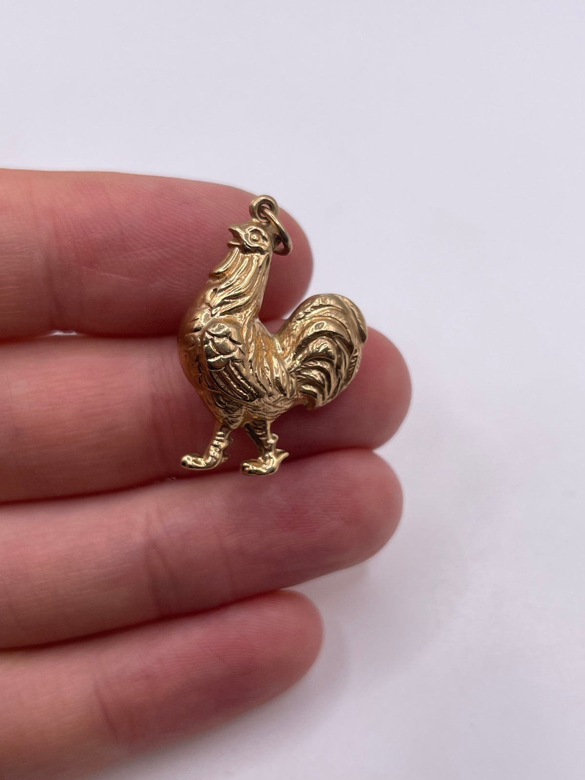 9ct gold rooster charm