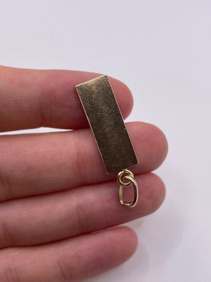 9ct gold ingot pendant