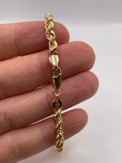 9ct gold rope bracelet