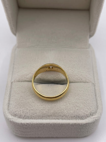 Antique 18ct gold diamond gypsy ring