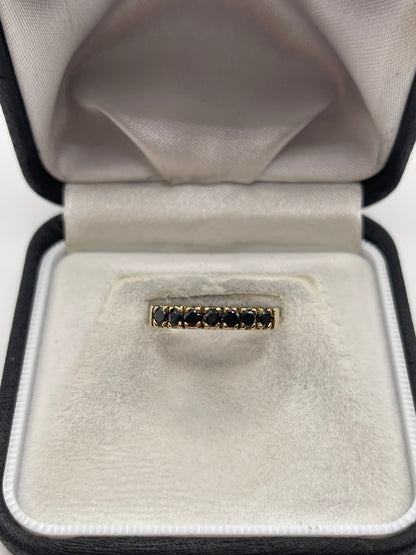 9ct gold black diamond ring