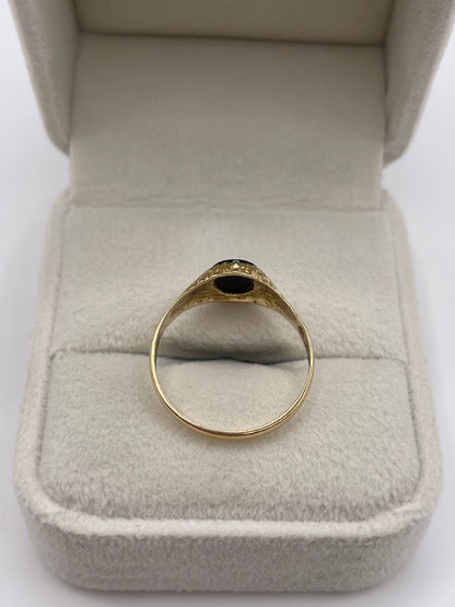 9ct gold onyx signet ring