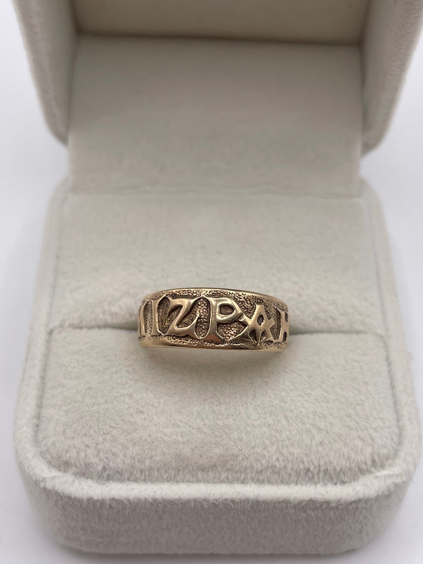 9ct gold mizpah ring