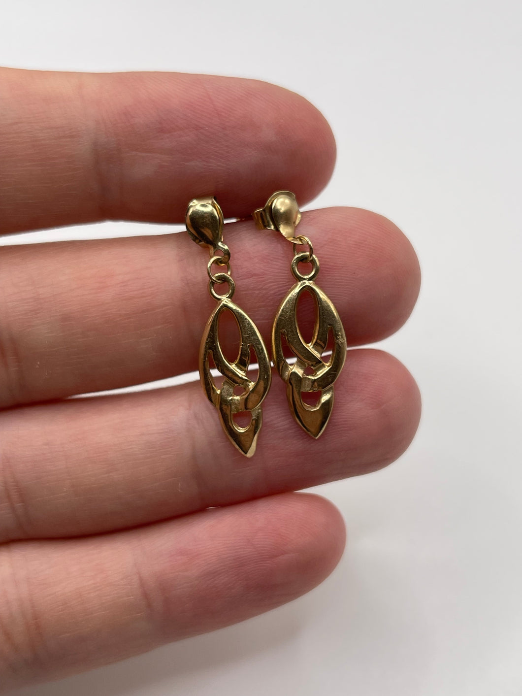 9ct gold Celtic earrings