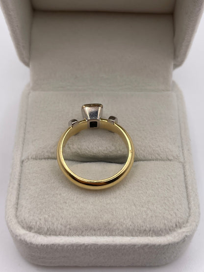 18ct gold old cut diamond ring