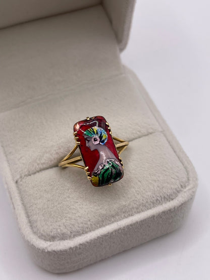 18ct gold Limoges ring