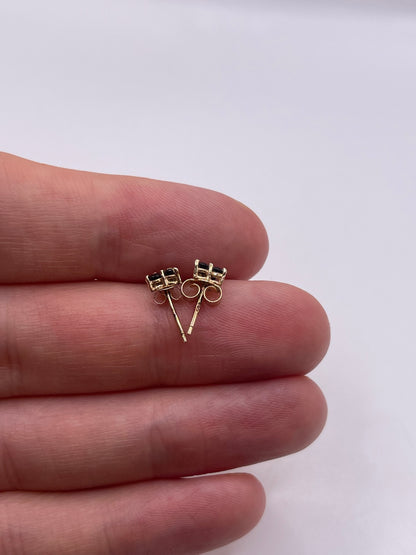 9ct gold sapphire earrings
