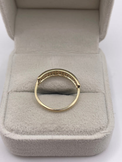 9ct gold diamond cluster ring
