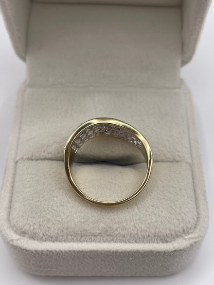 9ct gold diamond cluster ring
