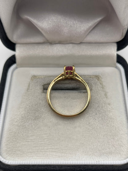 9ct gold ruby ring