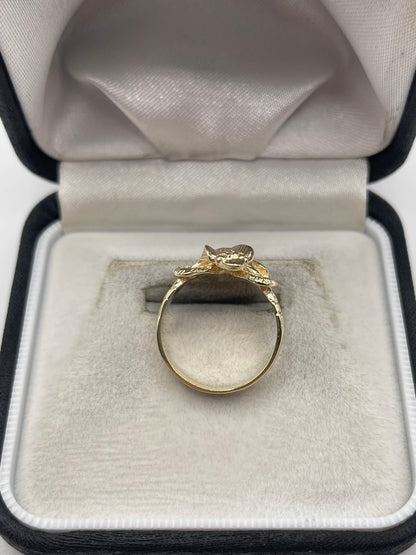 9ct gold snake ring