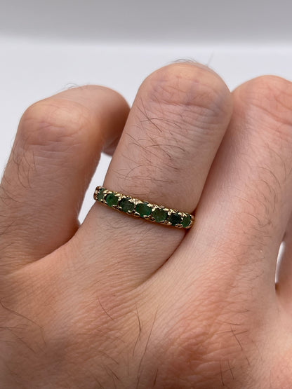 9ct gold emerald ring