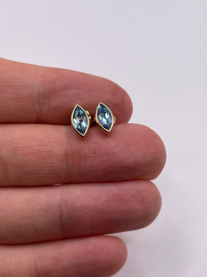 9ct gold topaz earrings