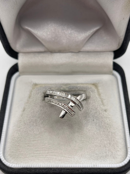 9ct white gold diamond ring