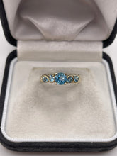 Load image into Gallery viewer, 9ct gold blue topaz ring
