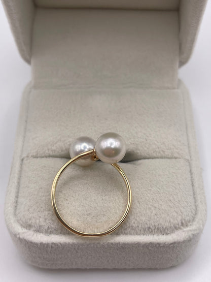 14ct gold pearl ring