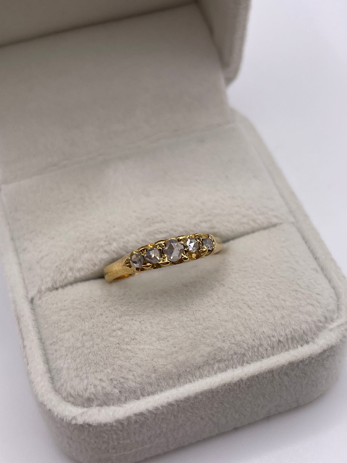 18ct gold rose cut diamond ring