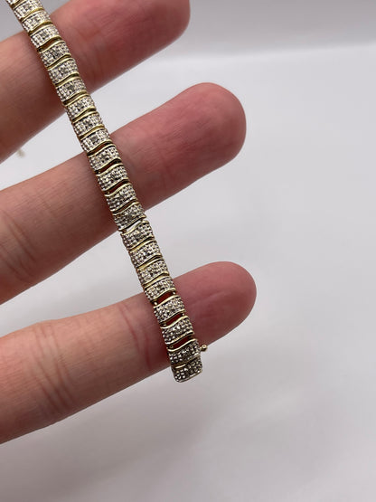 9ct gold diamond bracelet