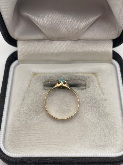 9ct gold opal gypsy ring