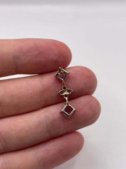9ct gold amethyst pendant