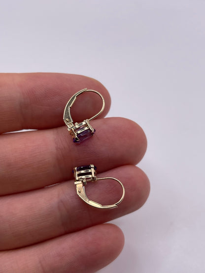 9ct gold amethyst earrings