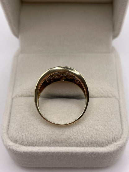 9ct gold diamond cluster ring