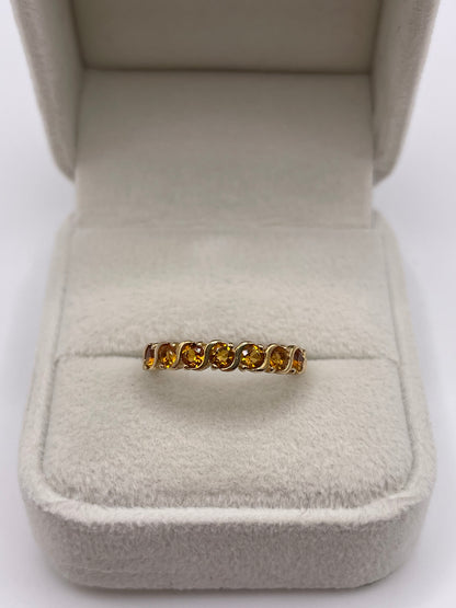 9ct gold citrine ring