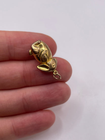 9ct gold bunny charm