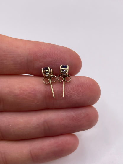 9ct gold kyanite earrings