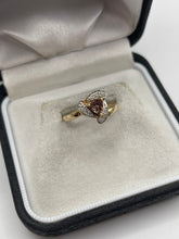 Load image into Gallery viewer, 9ct gold quartz and diamond ring
