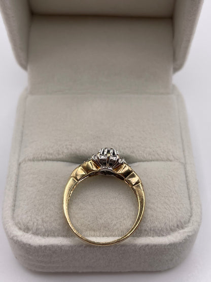 9ct gold sapphire and diamond ring