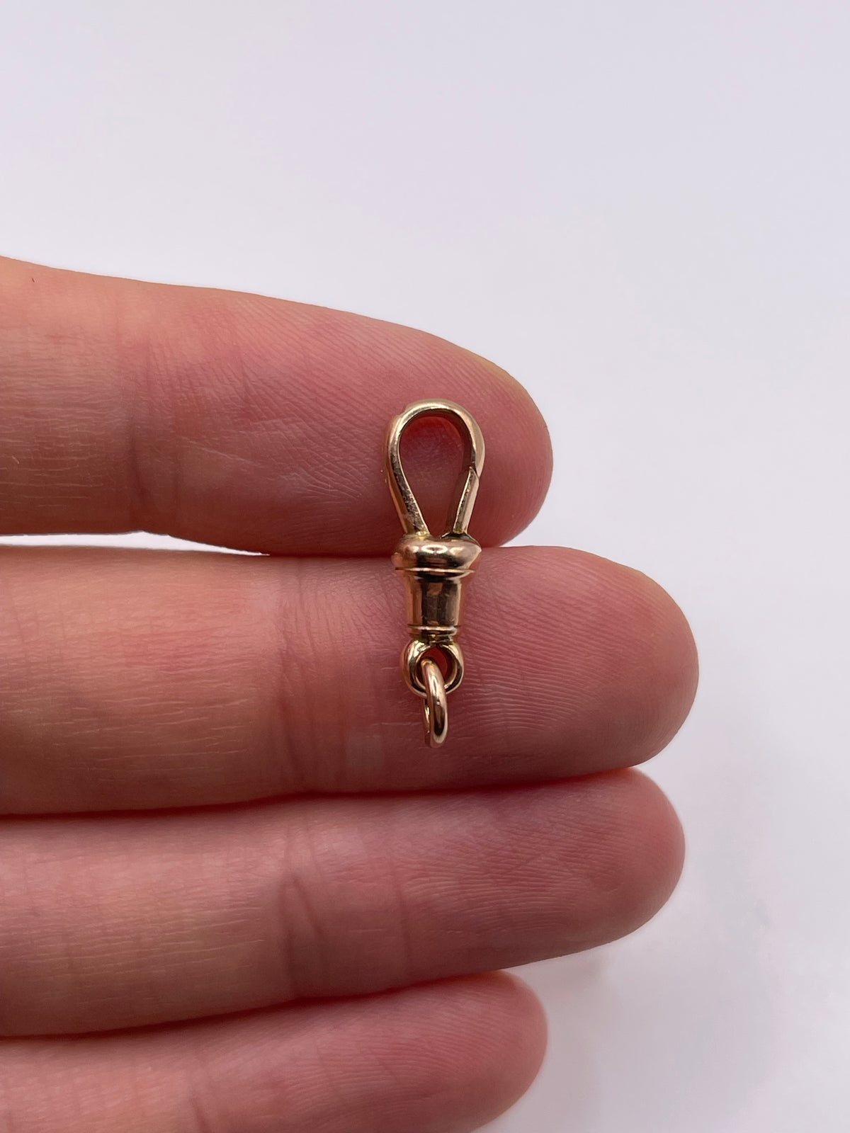 9ct rose gold dog clip 19