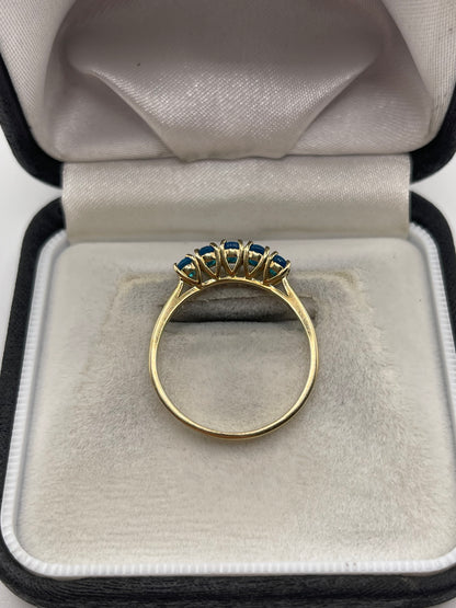 9ct gold blue apatite ring