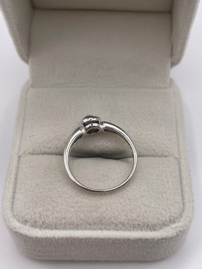 9ct white gold star sapphire ring