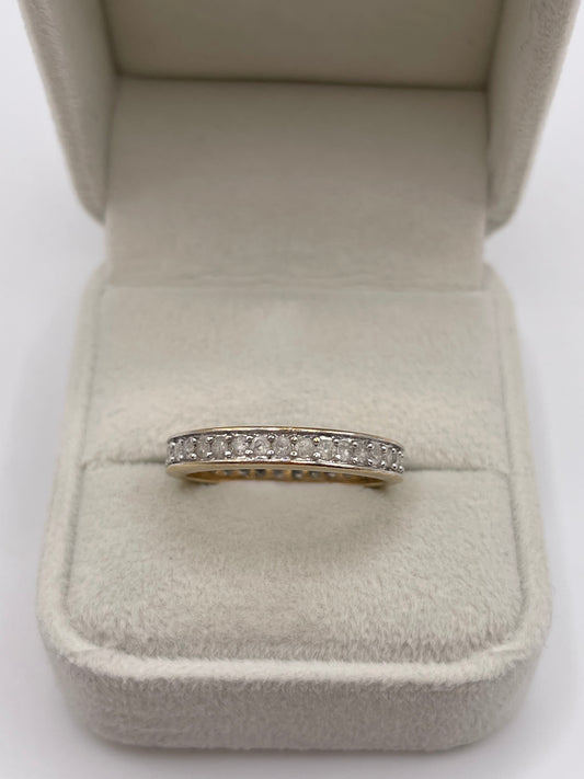 9ct gold diamond eternity ring