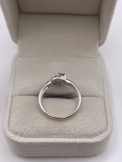 9ct white gold alexandrite and diamond ring