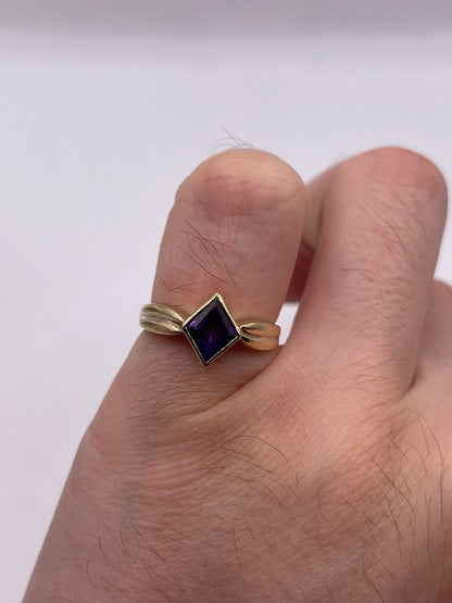 9ct gold amethyst ring