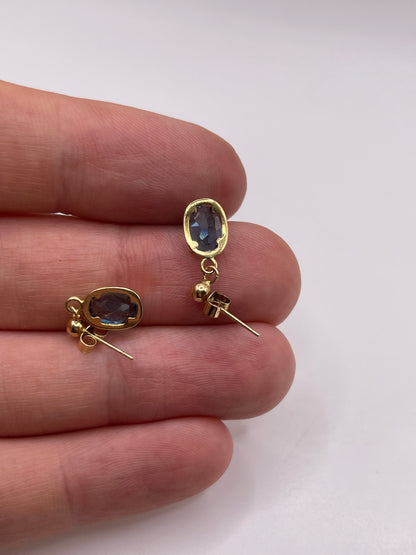 9ct gold topaz earrings