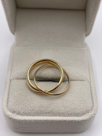9ct gold tri band